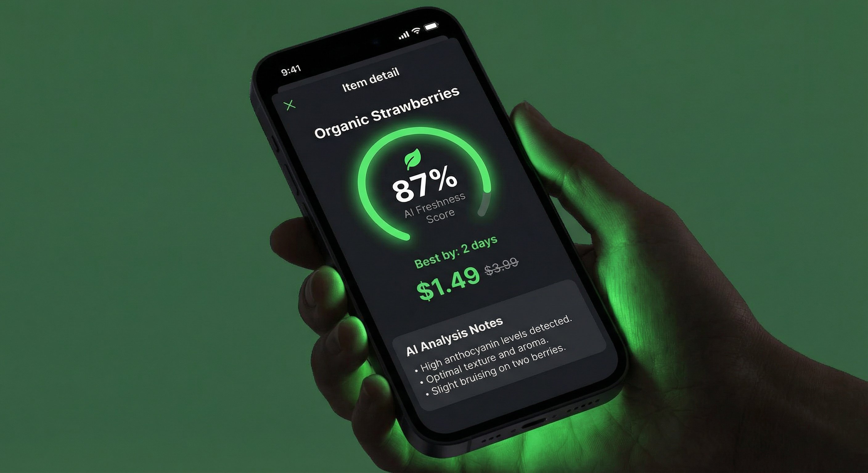 Product detail screen